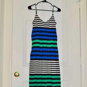 Striped Maxi Dress with Pockets